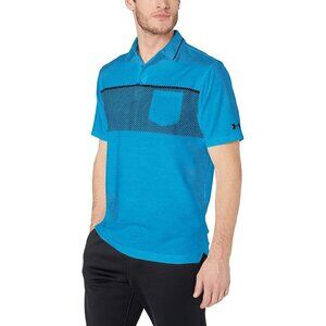 Under Armour Heatgear Loose Fit Playoff Pocket Polo Shirt 2XL Mens Blue Black